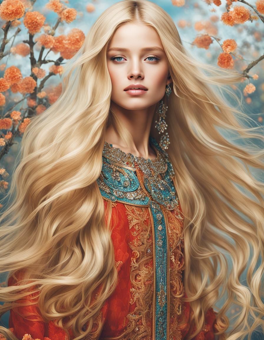 Stunning Blonde Woman Portrait