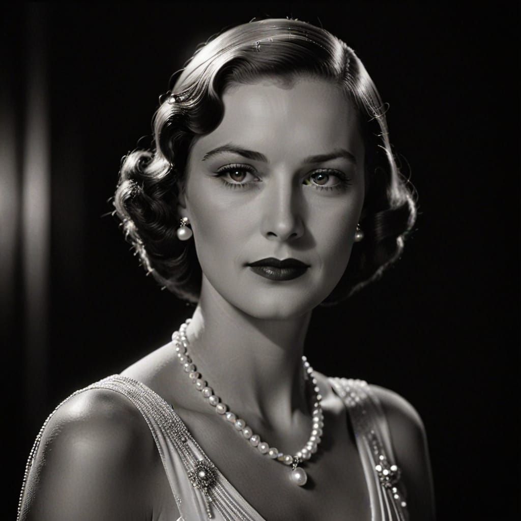 Elegant Art Deco Portrait in Classic Hollywood Style
