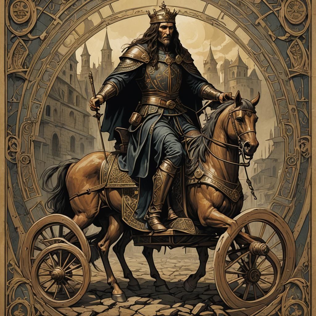Da Vinci as The Chariot Tarot Card