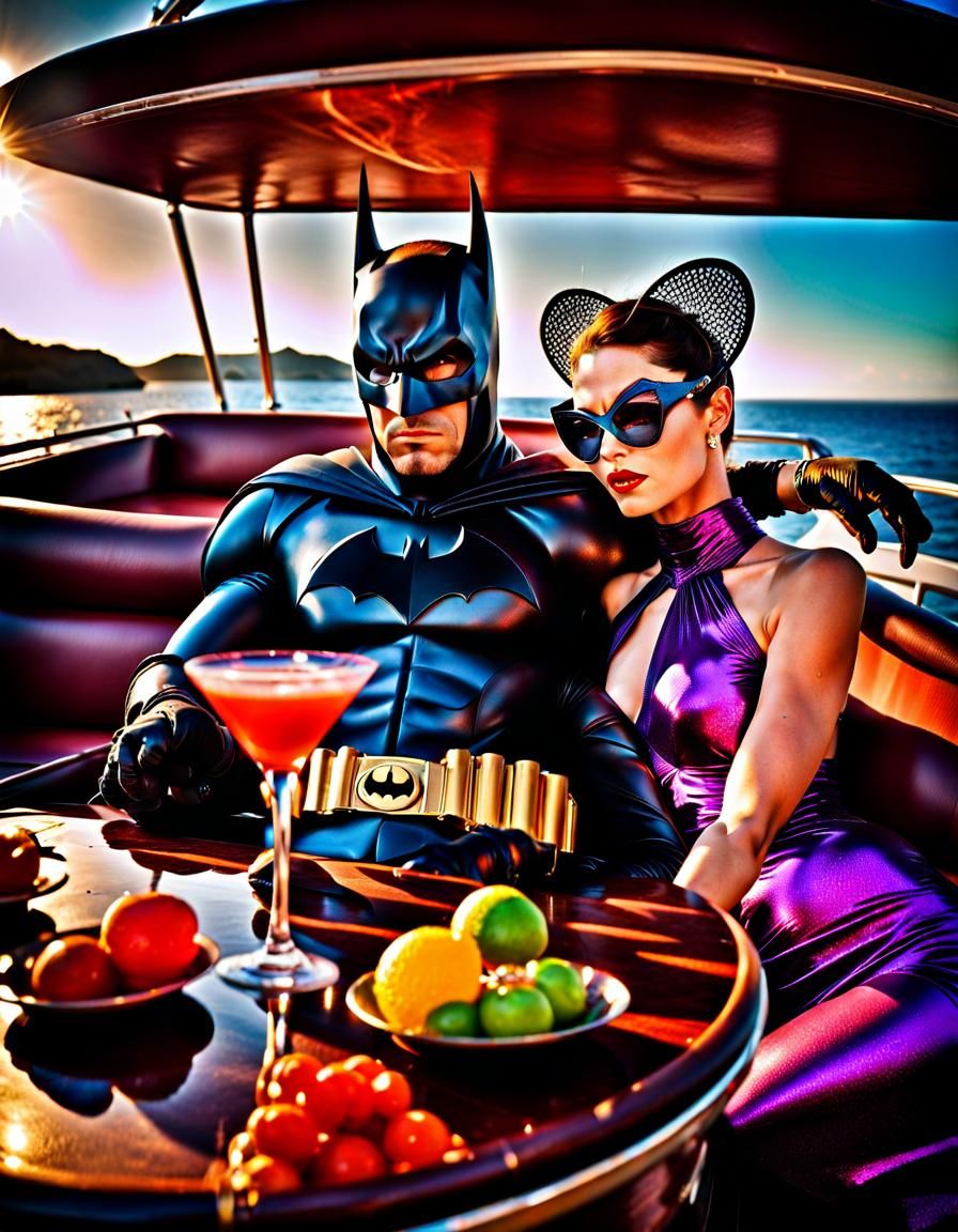 Batman and Catwoman Glamour Vacation in Ibiza