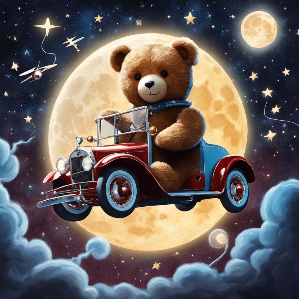 Teddy in a Flying Car