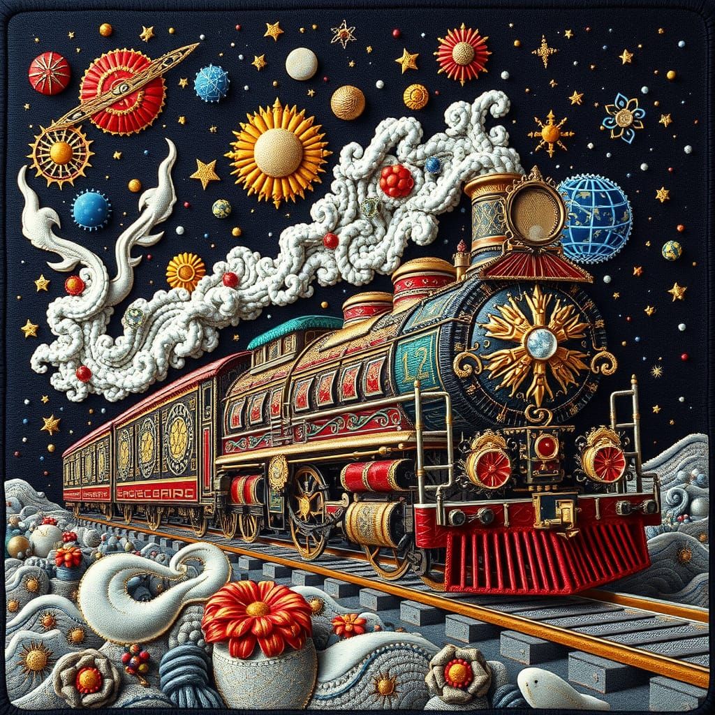 The engine embroidery