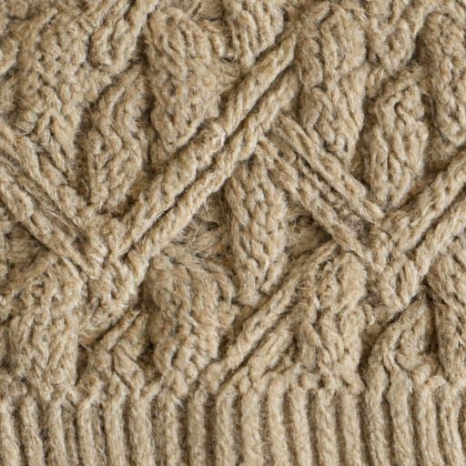 Detailed Aran Gansey Hand Knitting Close-up