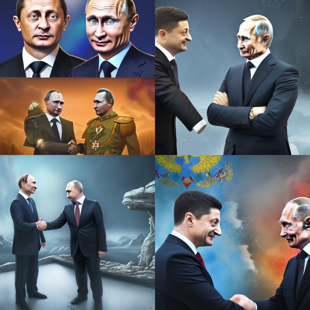 Zelensky Trolls Putin: A Fantasy Art Rendition