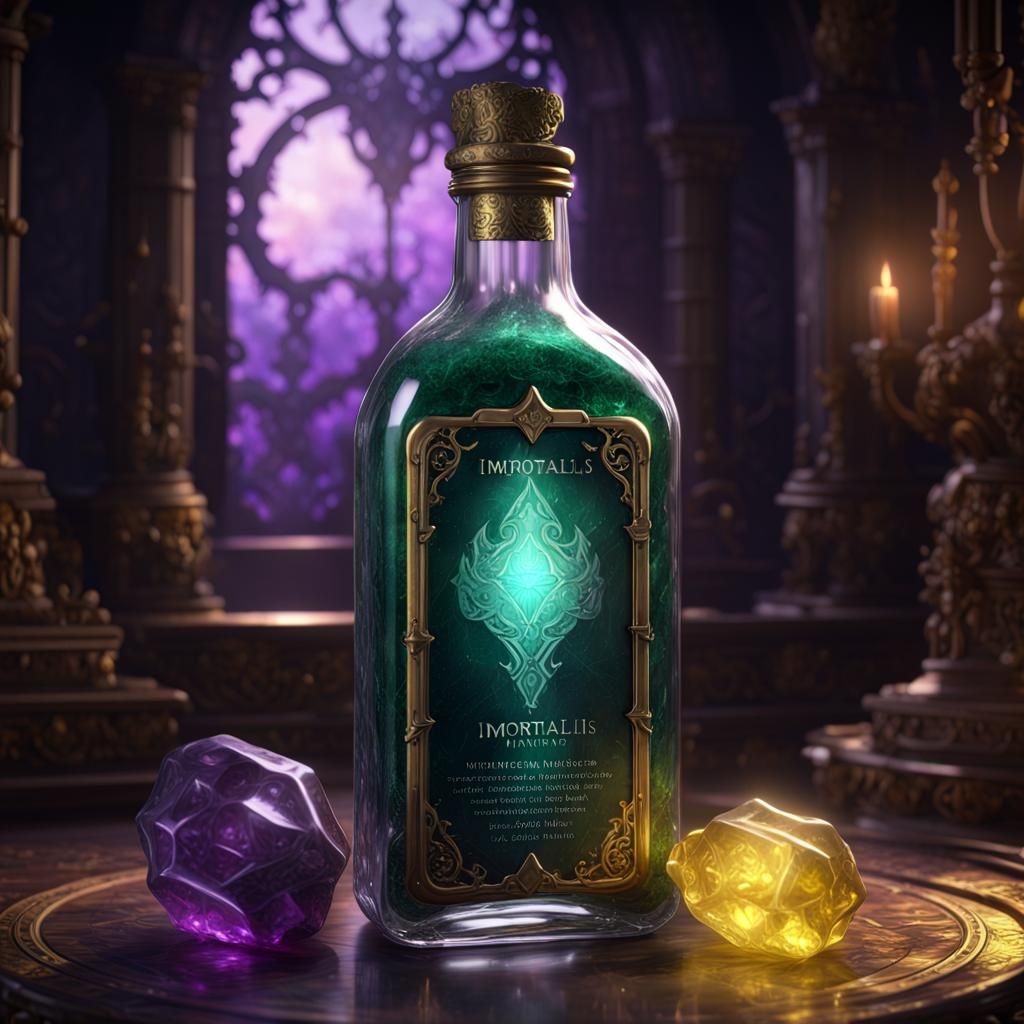 Immortalis Bottle: Dark Fantasy Concept Art