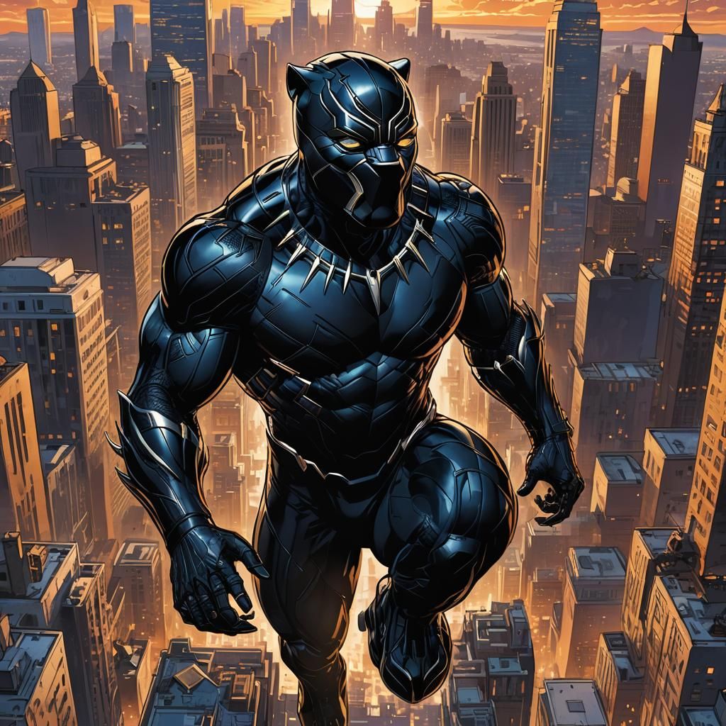 Black Panther in Wakanda: Comic Book Art