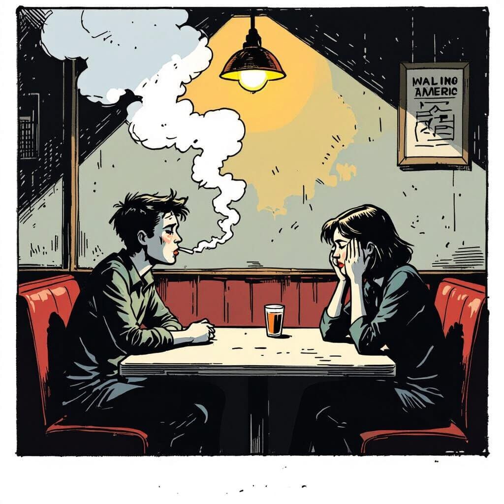 Comic Panel: Passive Smoking in a Restaurant