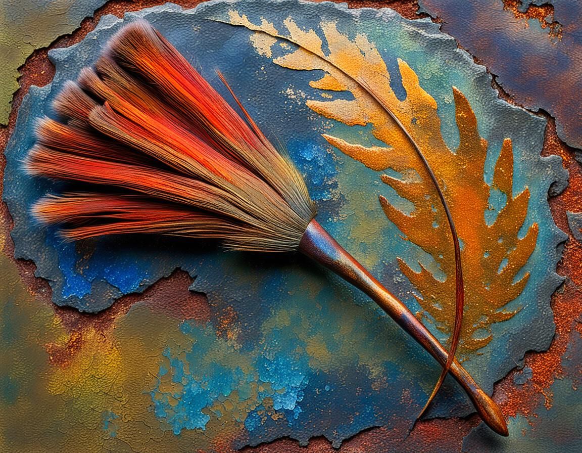 Impressionistic Brushstrokes on Ancient Stone