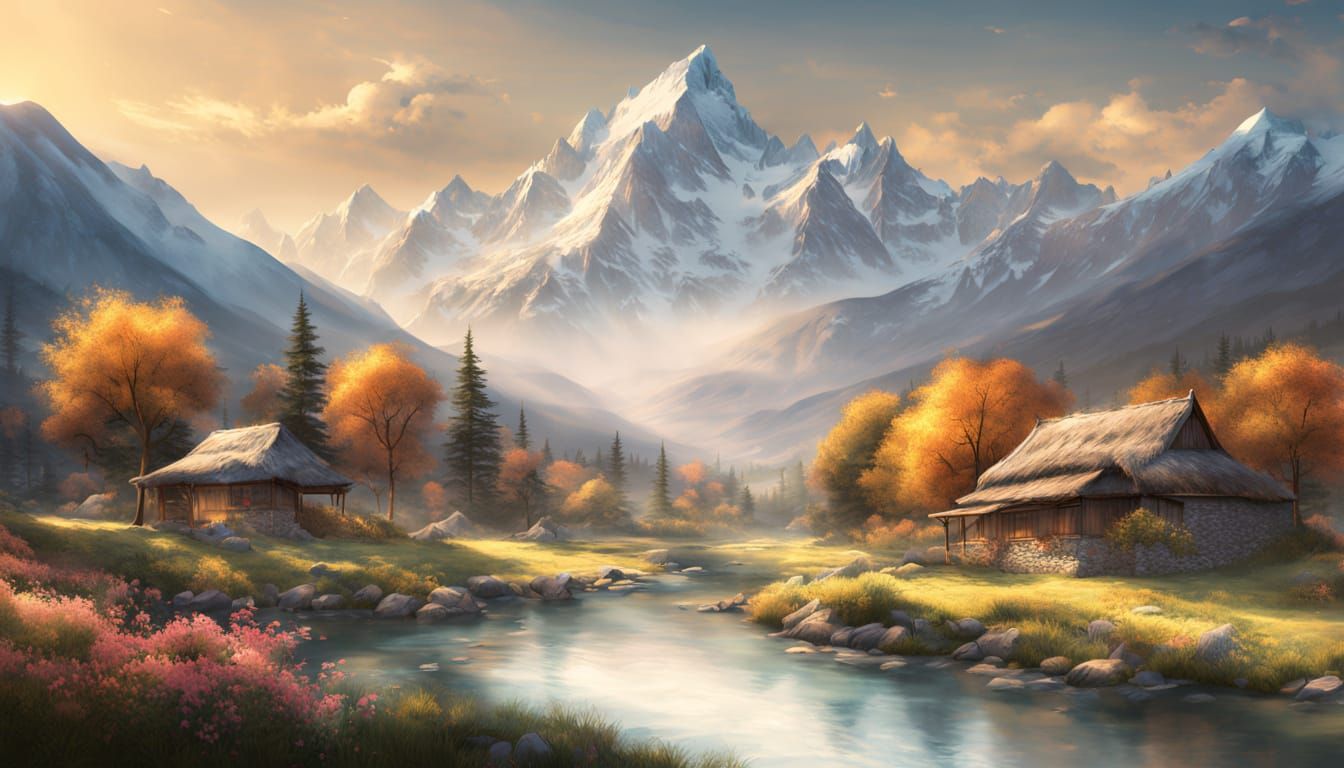 Blossoms in the Himalayan Village