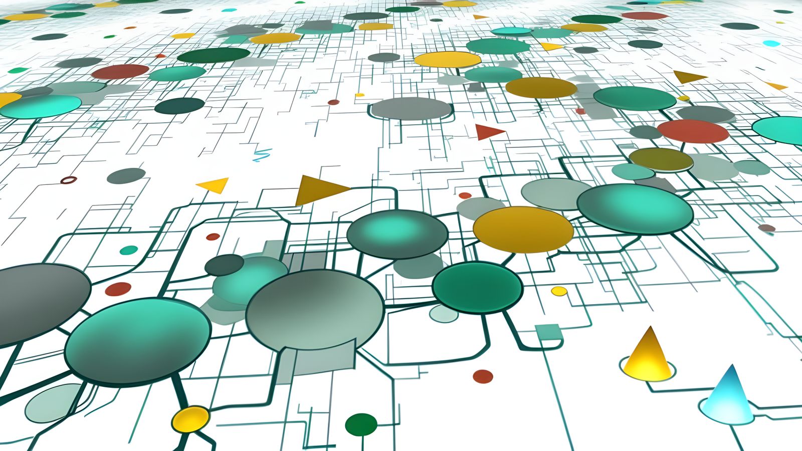 Abstract Circuit Board with Cosmic River Flow