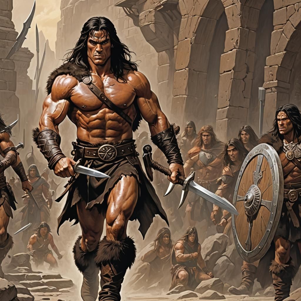 Conan the Barbarian in Epic Battle