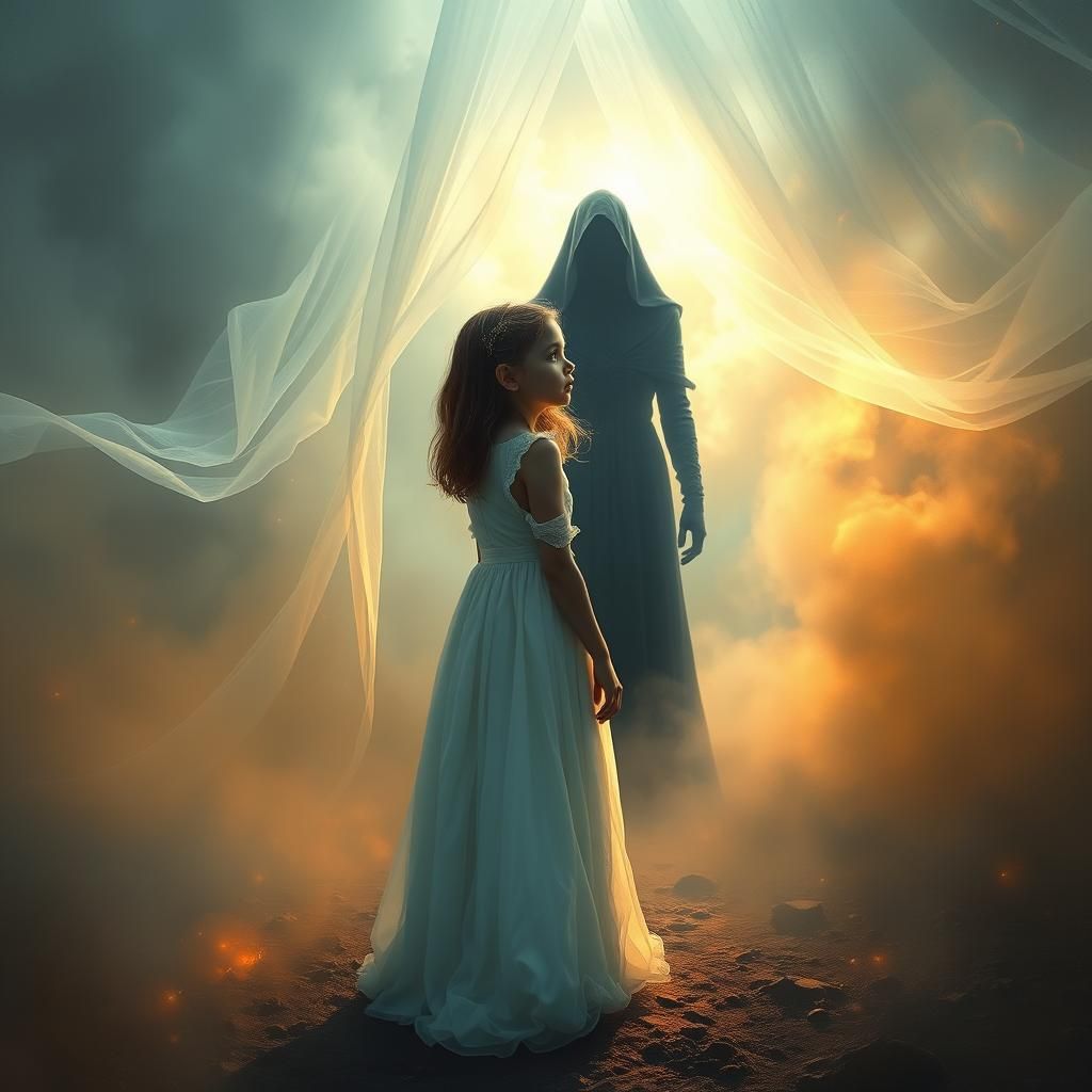 Girl at Veil Sees Alternate Self