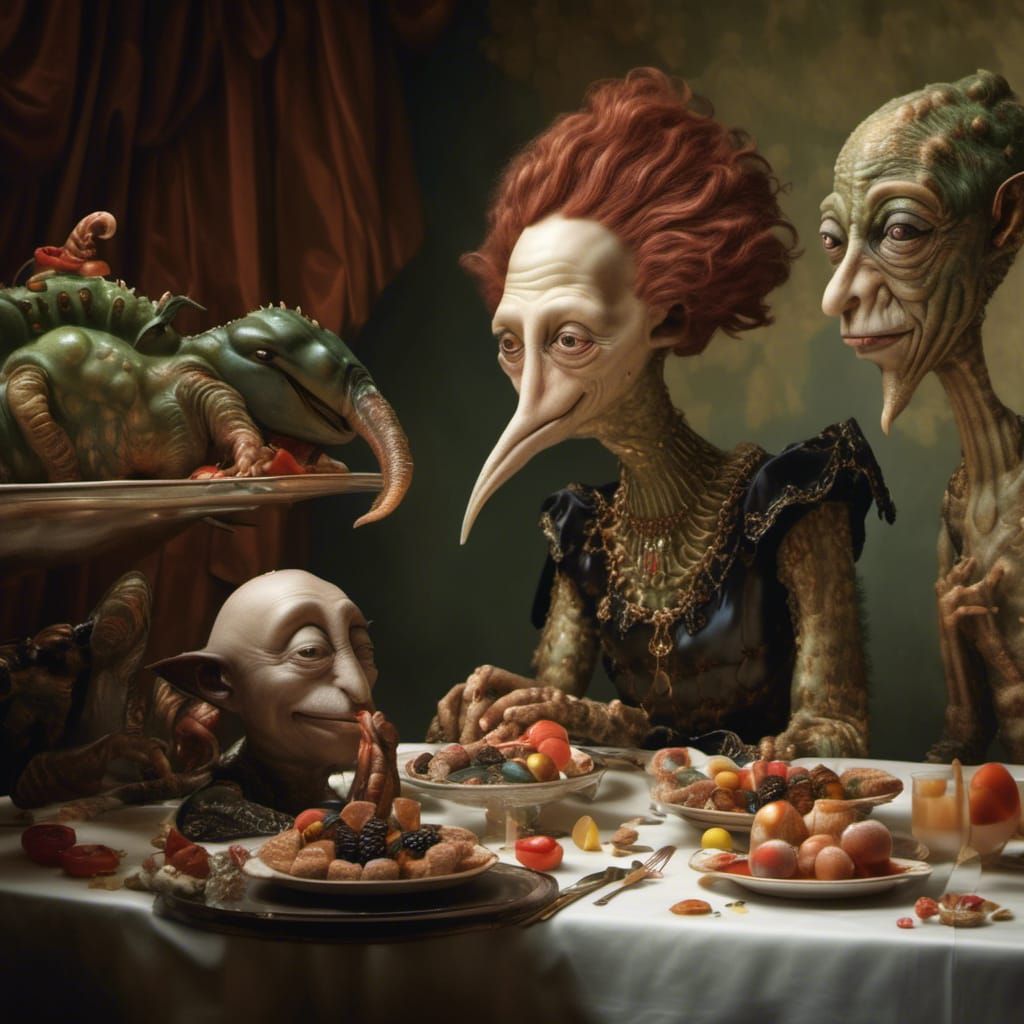 Old Masters' Night Out: A Hyperrealistic Party