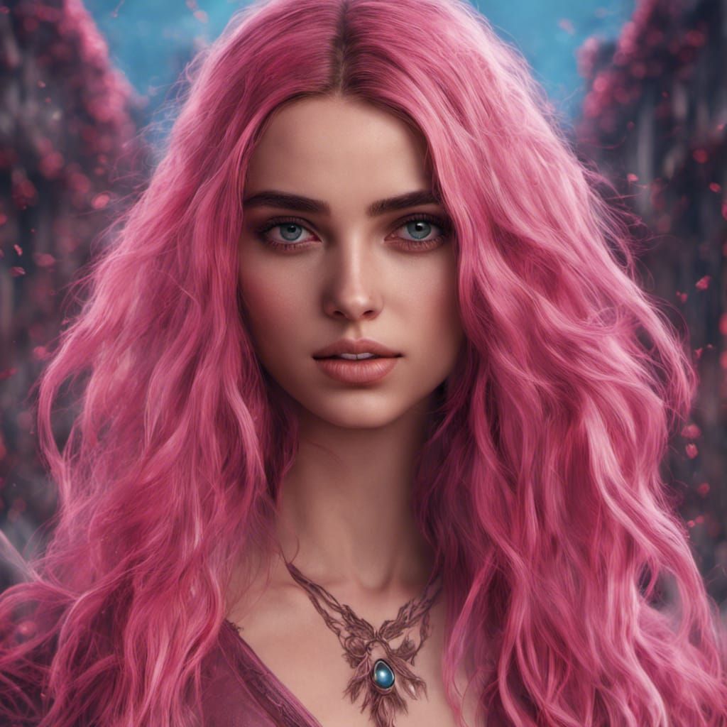 Ana De Armas with Pink Hair: Fantasy Art