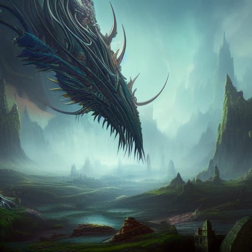 Fantastical Matte Painting with Deep Color