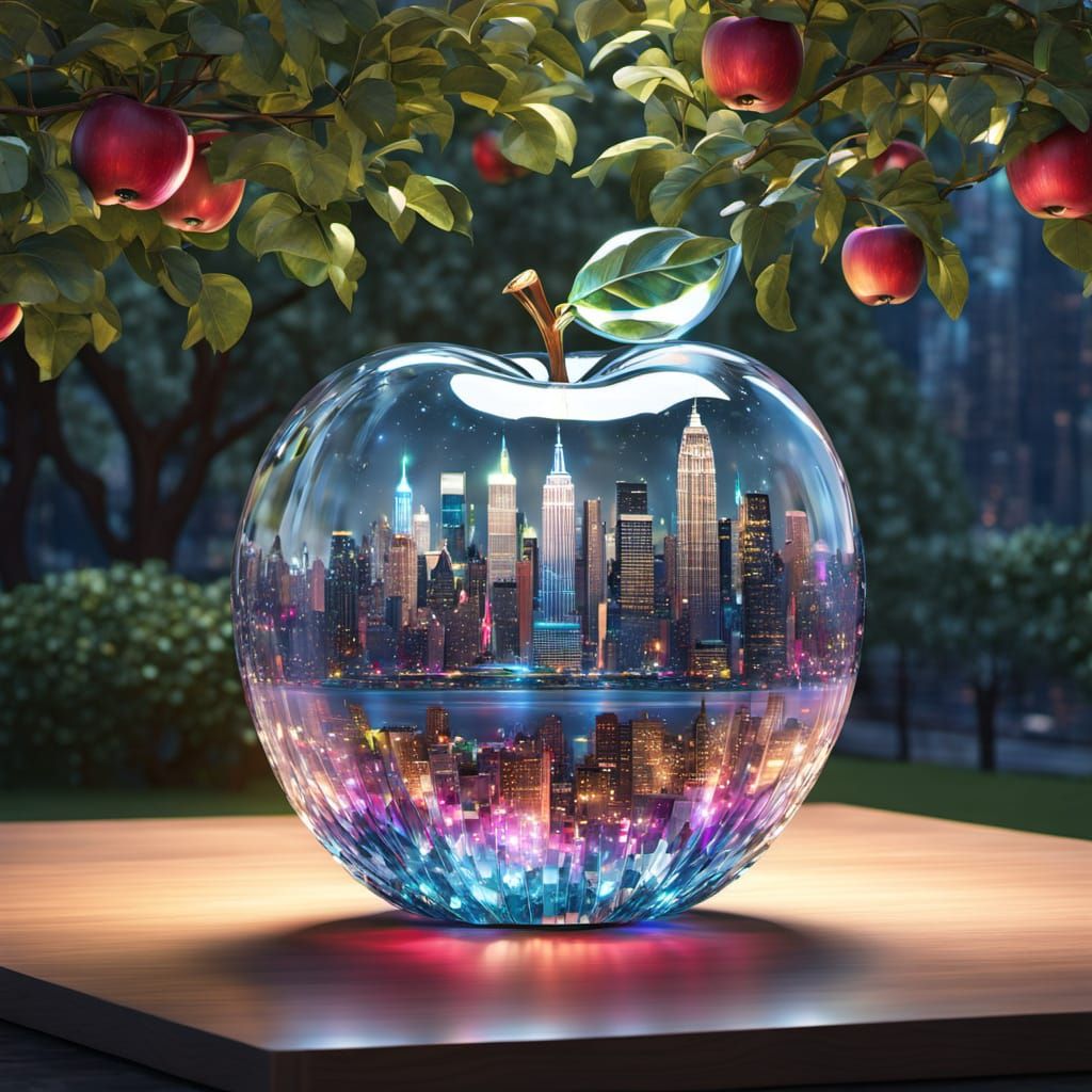 New York inside an apple