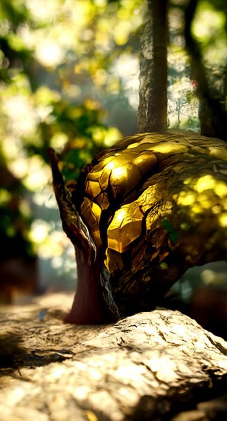 Giant Inselberg in Autumn Forest: Photorealistic Art