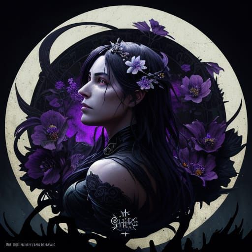 Dark Fantasy Poison Flower Masterpiece in Deep, Vibrant Colo...
