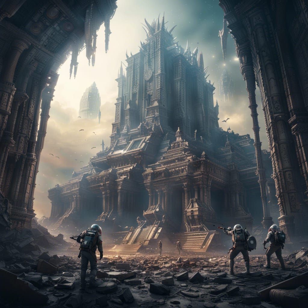 Space Scavengers in Ancient Alien Temple Ruins