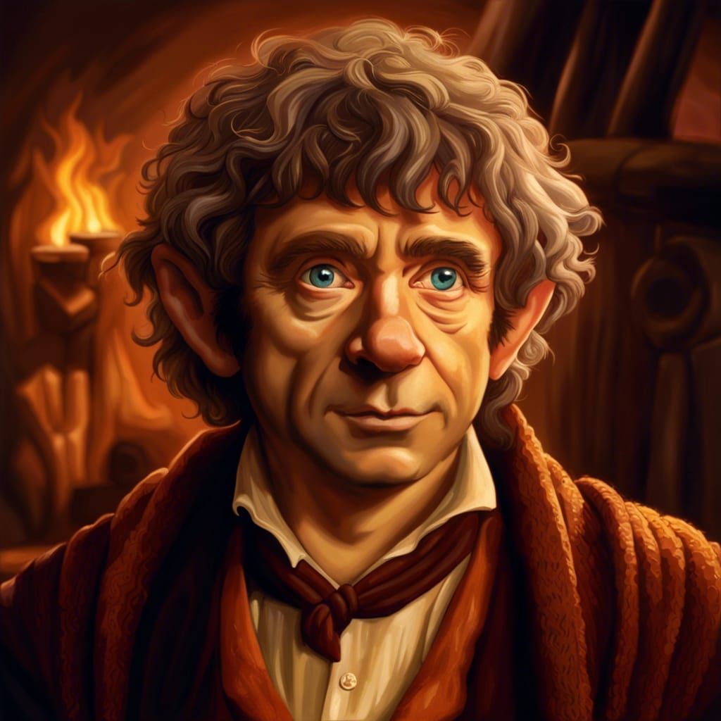Bilbo Baggins Portrait in Hildebrandt Brothers Style