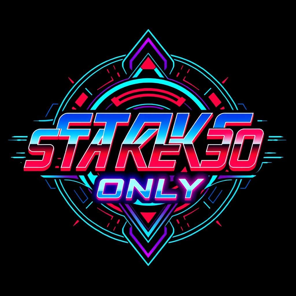Futuristic Pixel Art Logo for Stake 30 ONLY