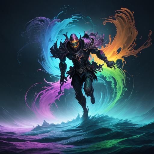 Radiant Spectrum Fiend in a Realm of Ever-Changing Colors