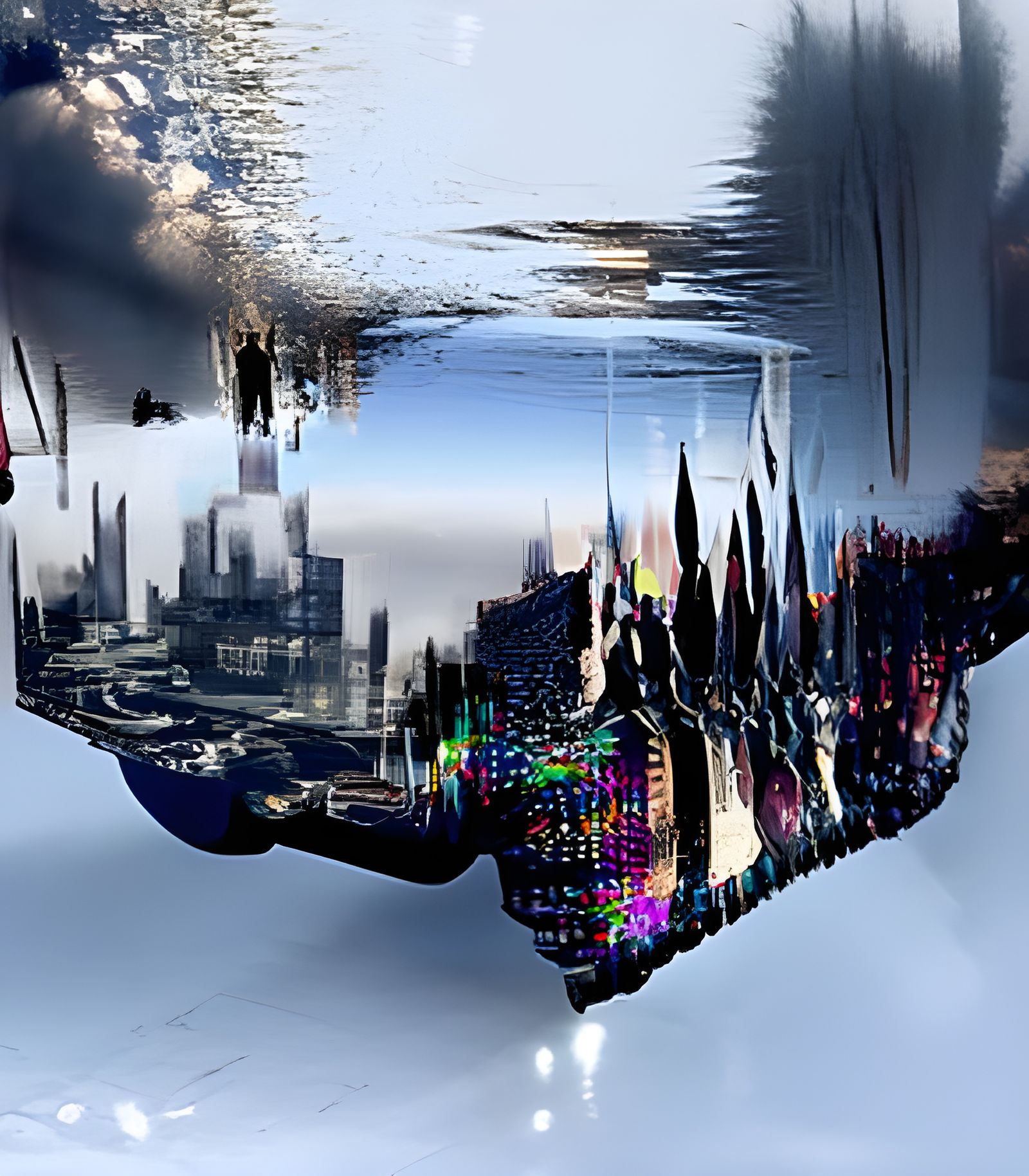 Iridescent Reality Filter Disintegration in BioShock Style