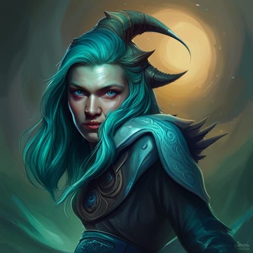 Tuna Fish Human Hybrid Monster Portrait