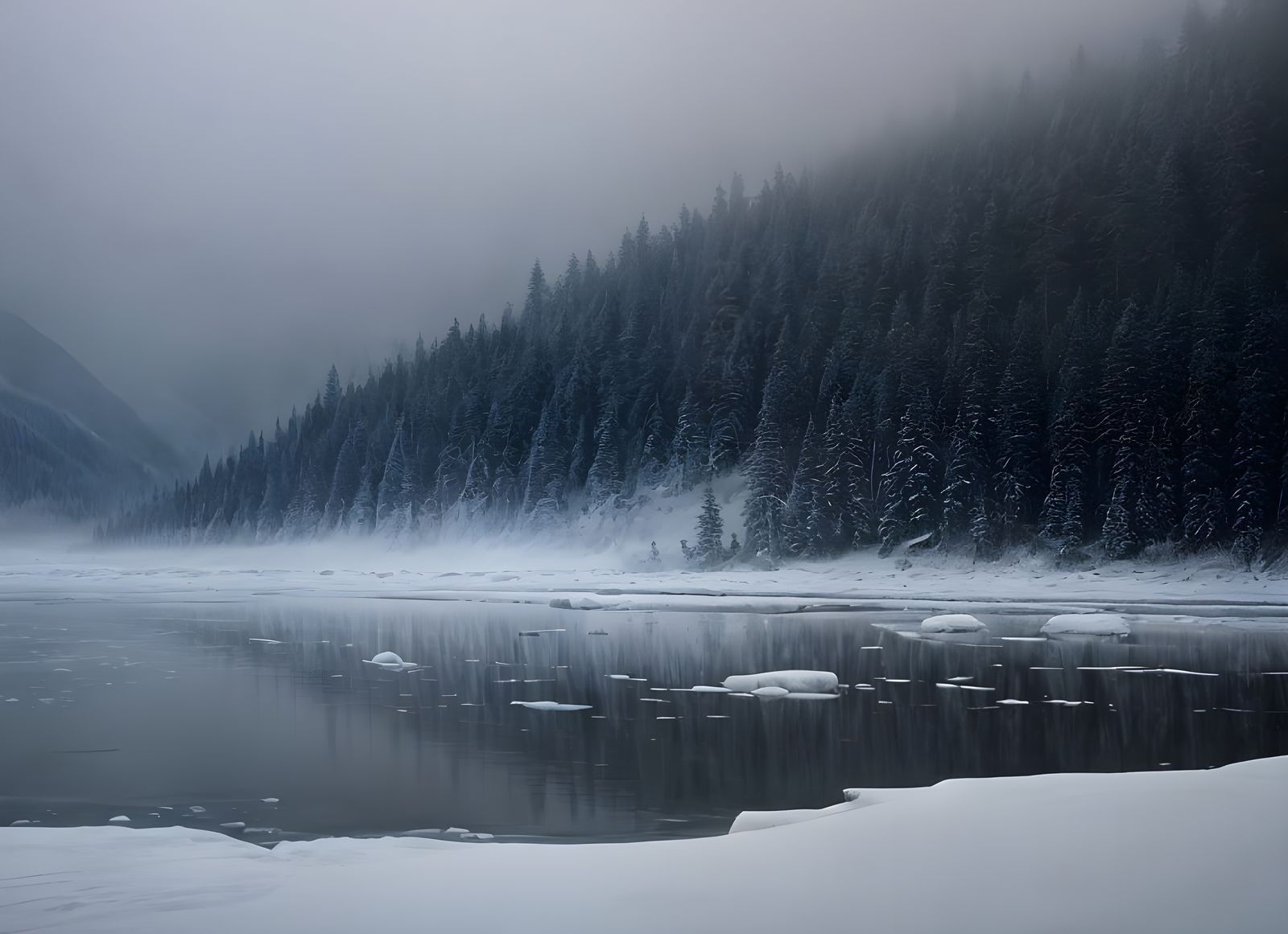 Winter's Stark and Chilling Return: A Digital Art Piece