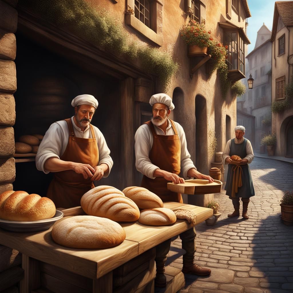 Medieval Bakery: A Photorealistic Cinema Scene
