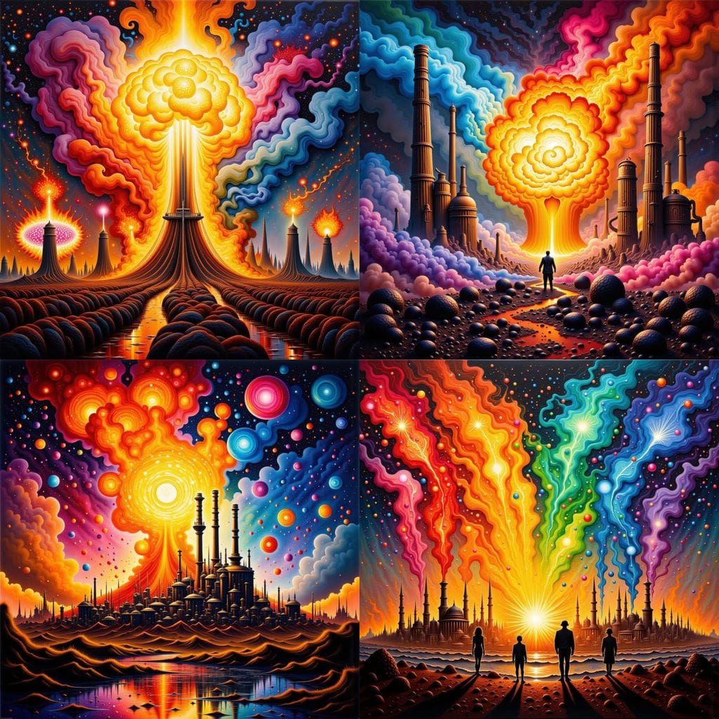 Massive Factory Explosions Create Fiery Spectacle