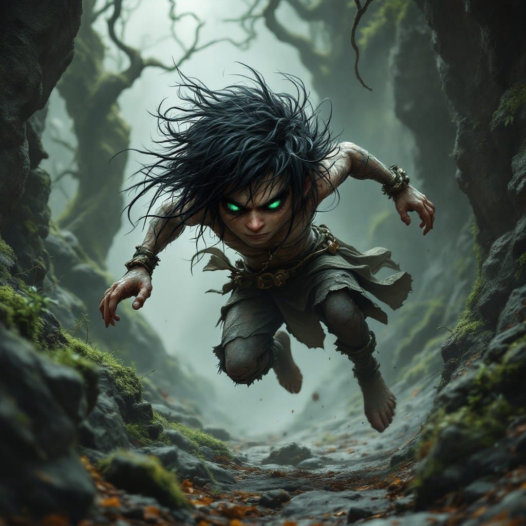 Rock Gnome in Neolithic Landscape