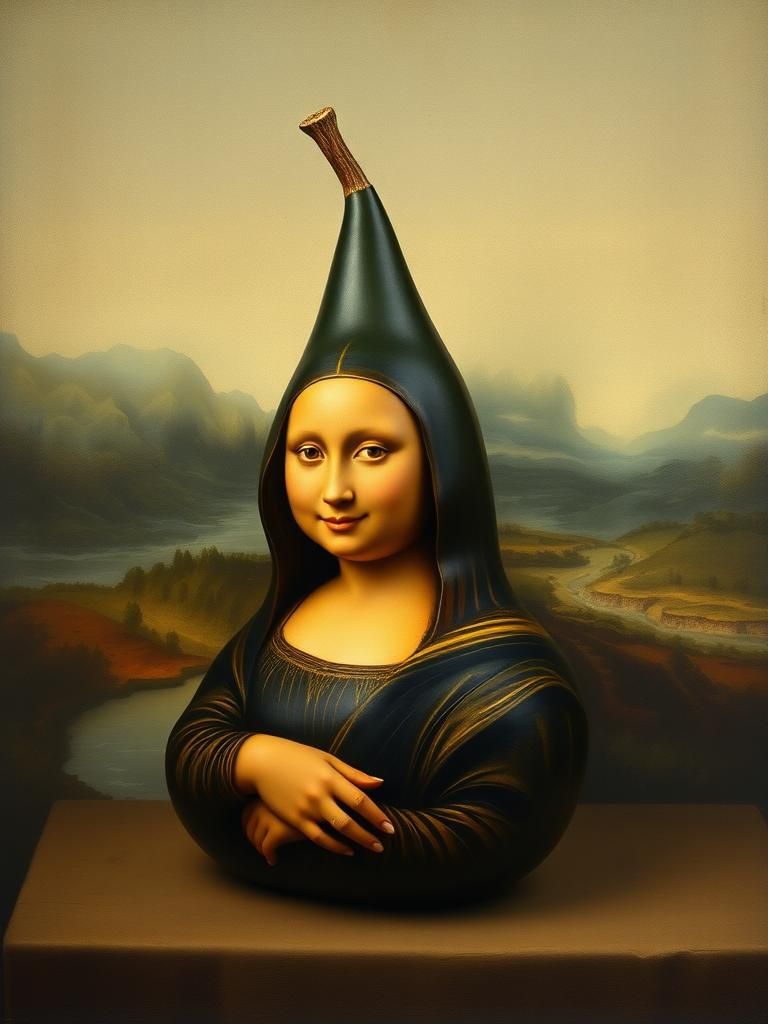 Gourd Mona Lisa in Renaissance Style