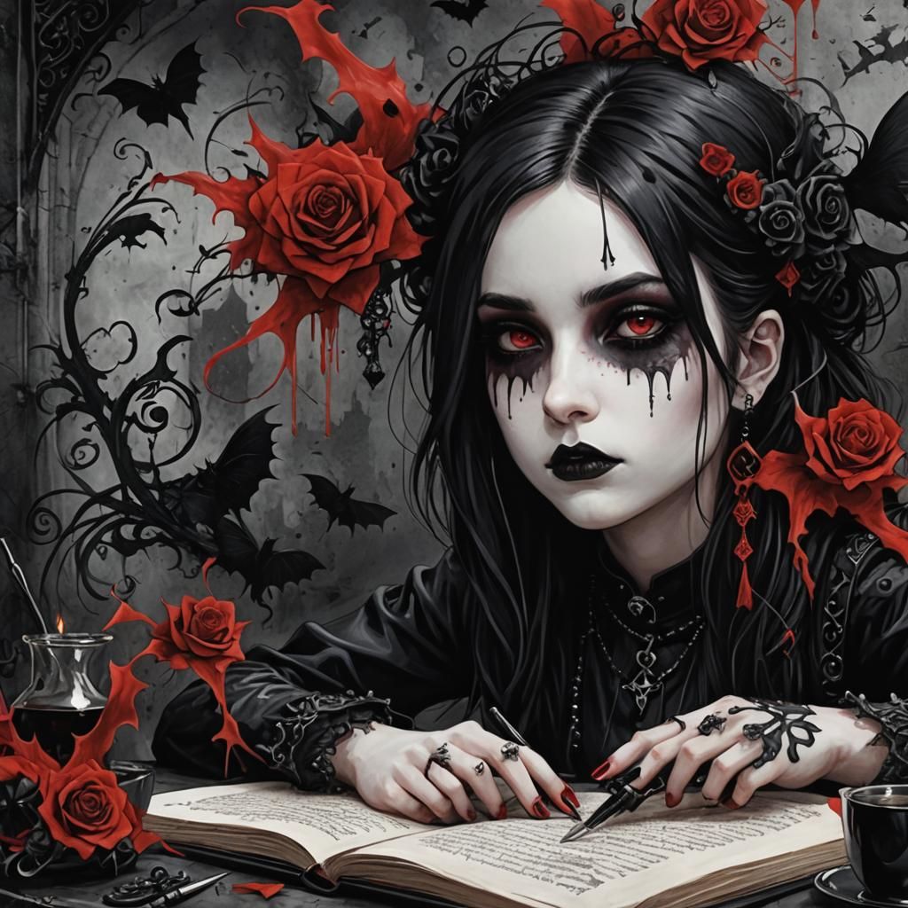 AI Generated Goth Art