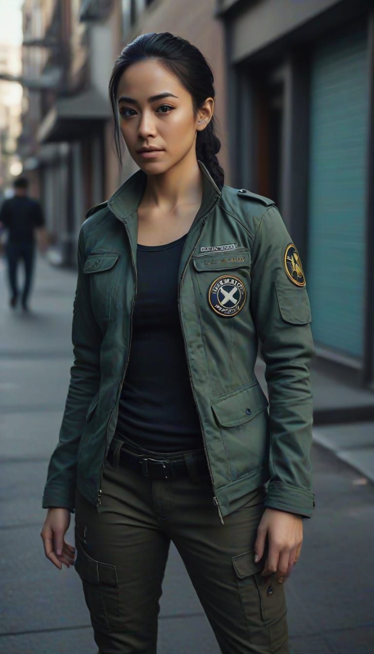 Aimee Garcia as Cecilia Reyes in Heroic Portrait Style
