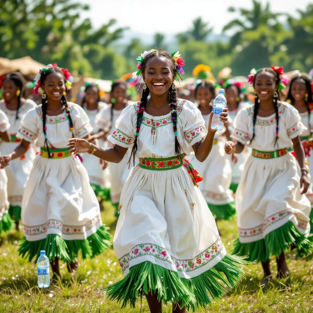 Ashenda Festival Scene with Dancing Girls