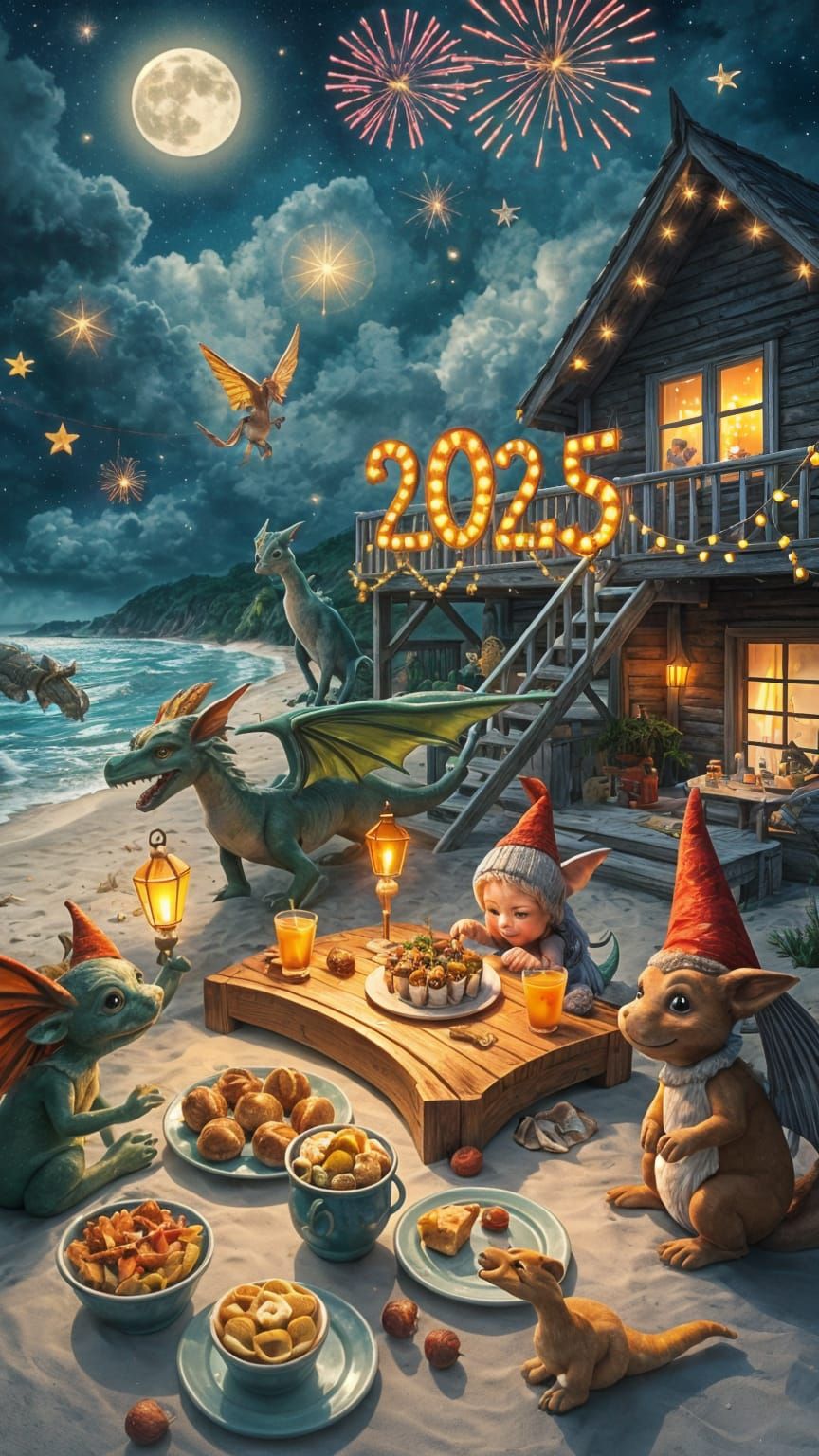 Whimsical Beachside Celebration at Sunset