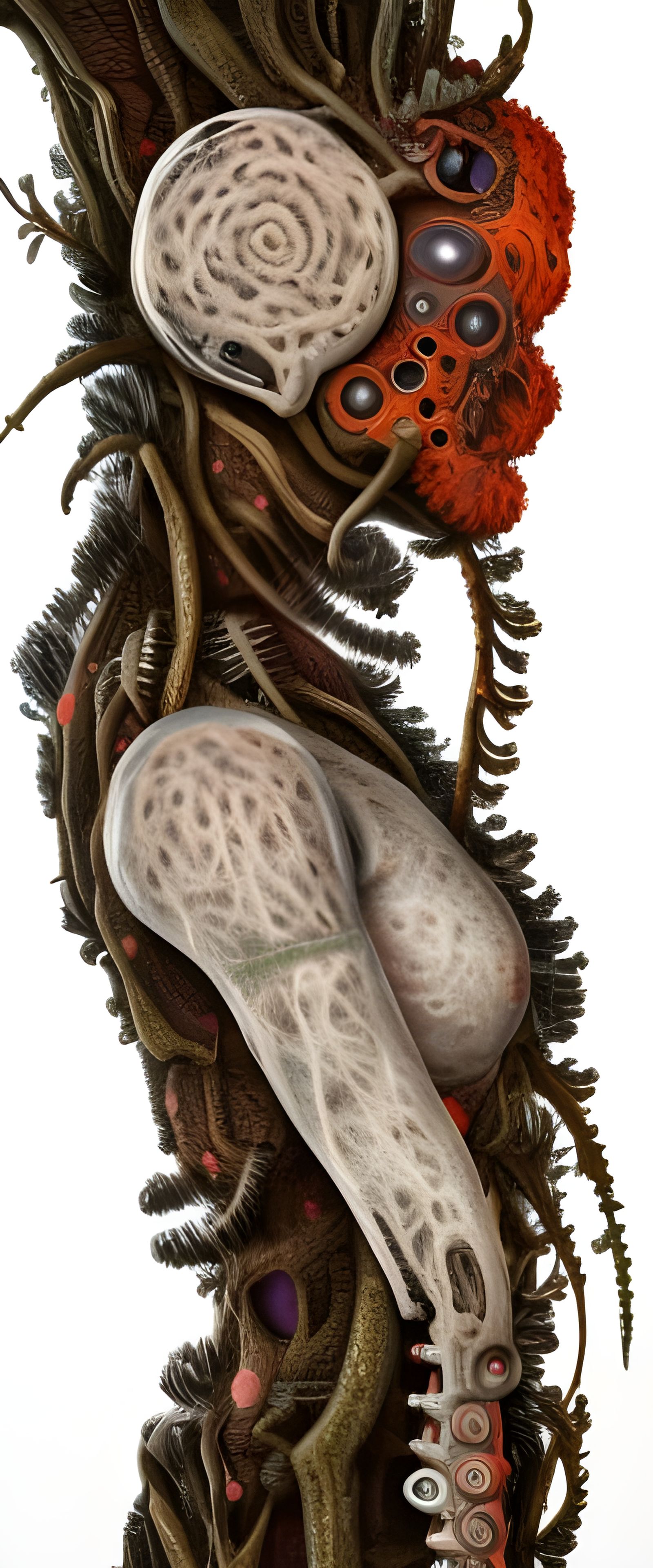 Symbiotic Cyborg Portrait in Photorealistic Style