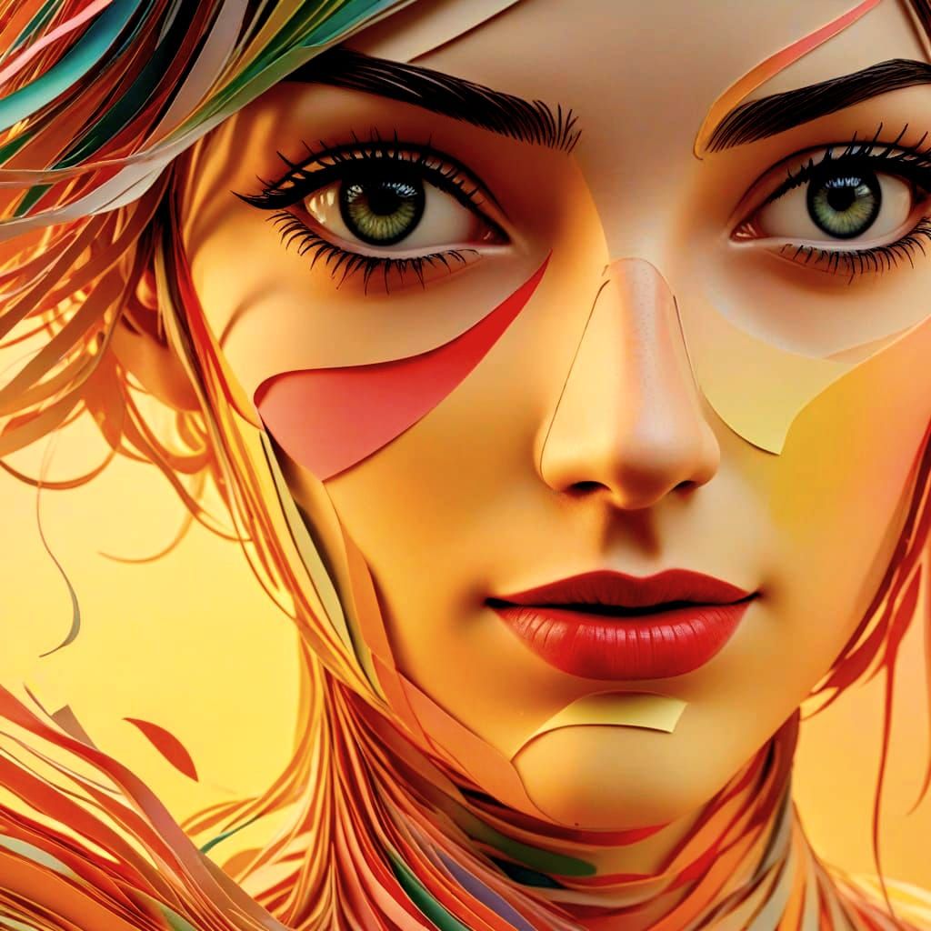 Ethereal Papercut Goddess in 2.5d