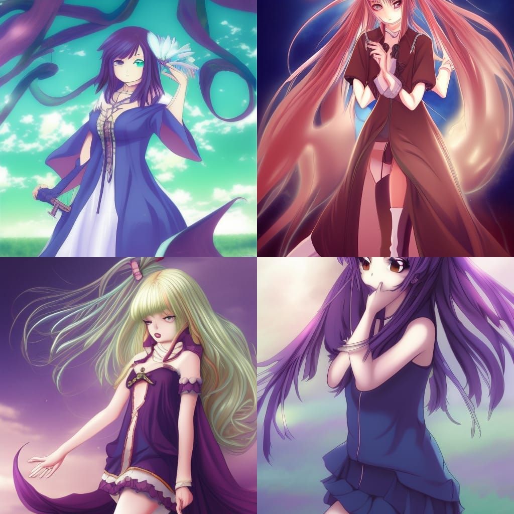 Anime Style Portrait of Evangelina