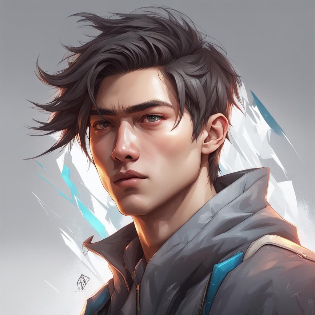 Friendly Taiwanese Software Engineer Portrait in Digital Art