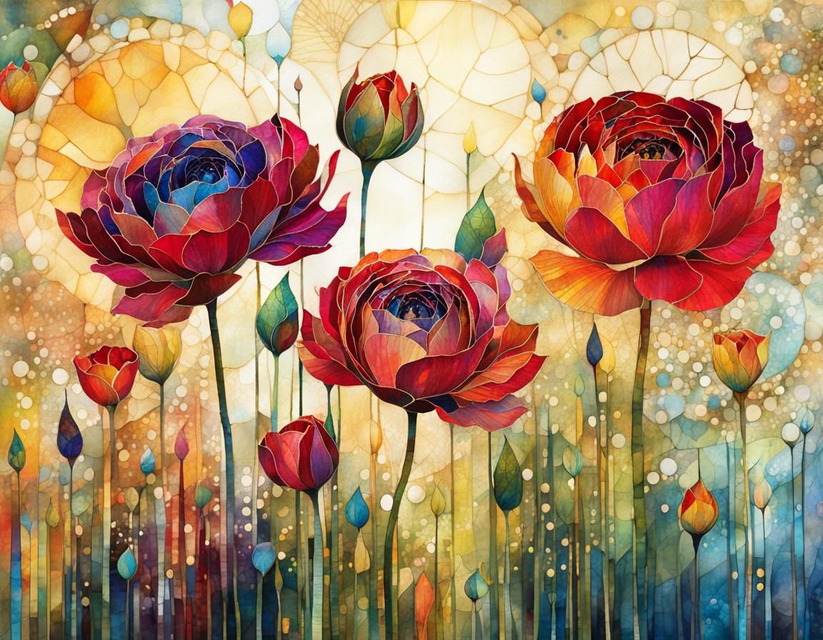 Stained Glass Art Brut Illustration