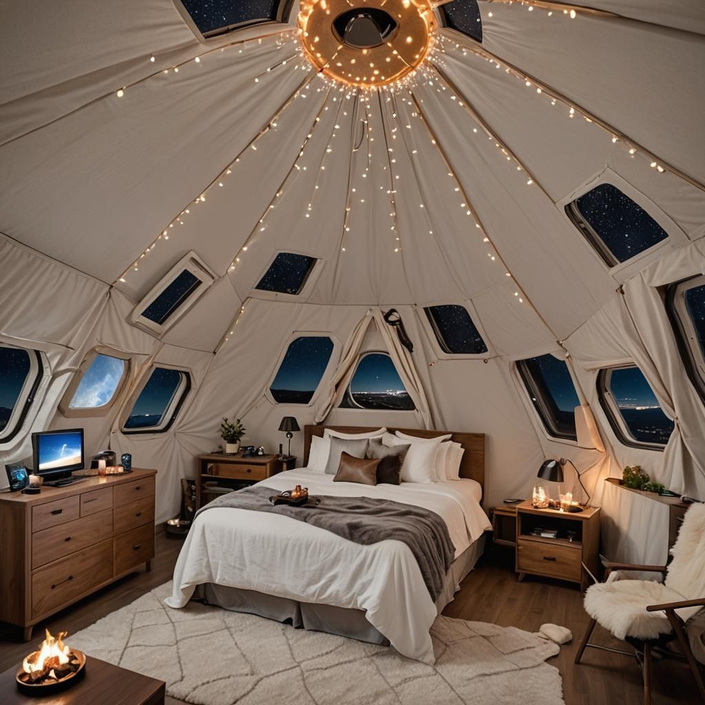 Futuristic Spaceship Room Meets Woodland Camping