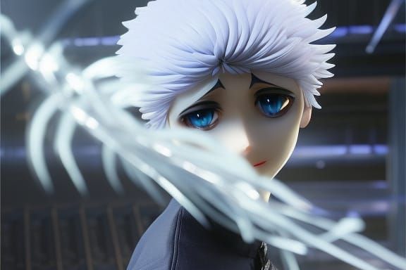 Electric Ninja Warrior in Anime Style