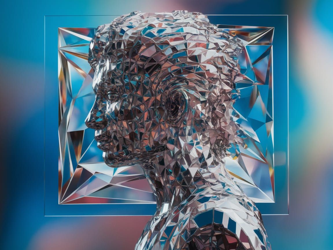 Airbrush Sculptural Rhythm Acrylic Wash Painted on Glass Tap...