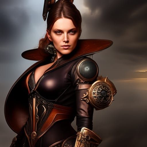 Steampunk Playmate in 17th Century Style