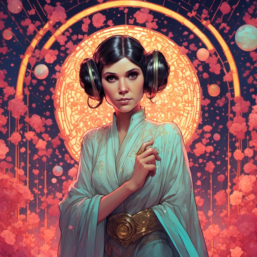 Princess Leia in Dayglow Style