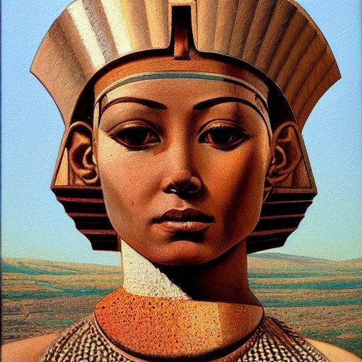 Hatshepsut Portrait in Oil Painting Style