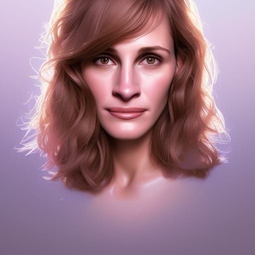 Detailed Portrait of a Young Woman in Art Nouveau Style