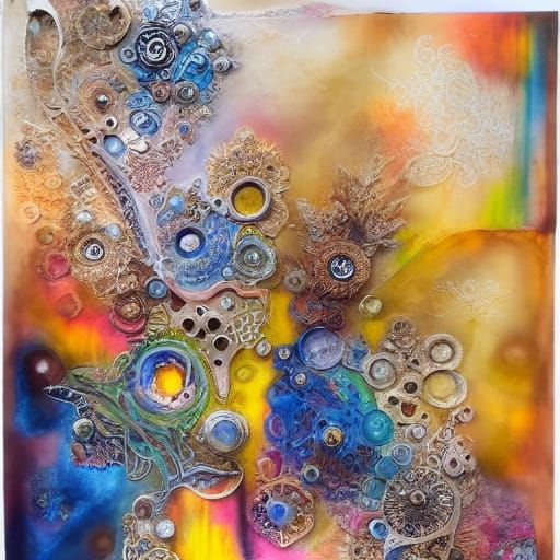 Luminous Encaustic Painting of Light and Laughter